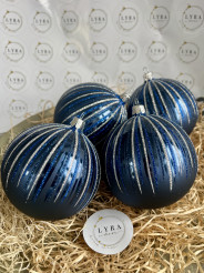 Vianočné lúče - tmavo modrá 10 cm